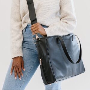 Modern Black Signature Tote Bag